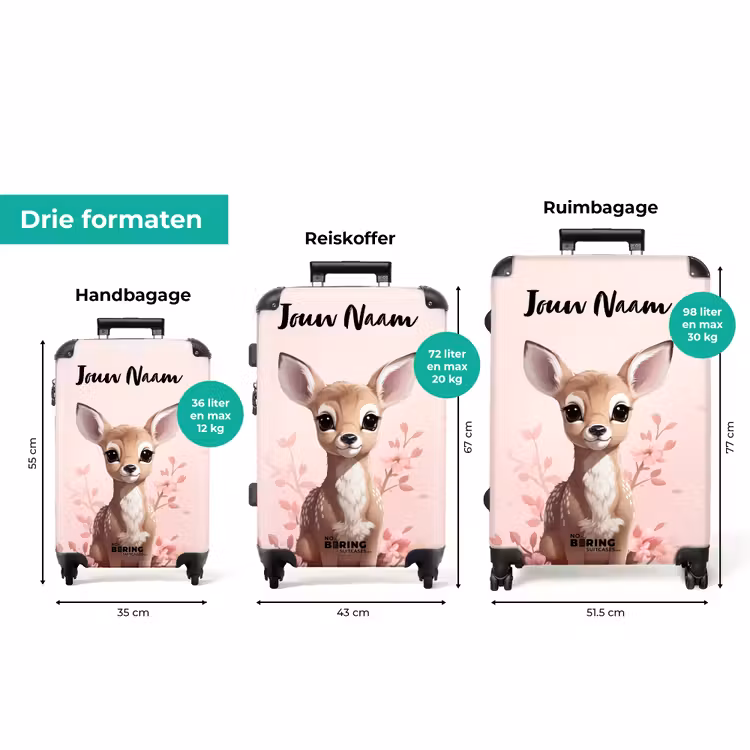 Koffer met naam - Hedwig hertje — 3