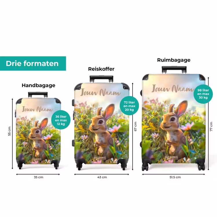 Koffer met naam - Kareltje konijn — 3