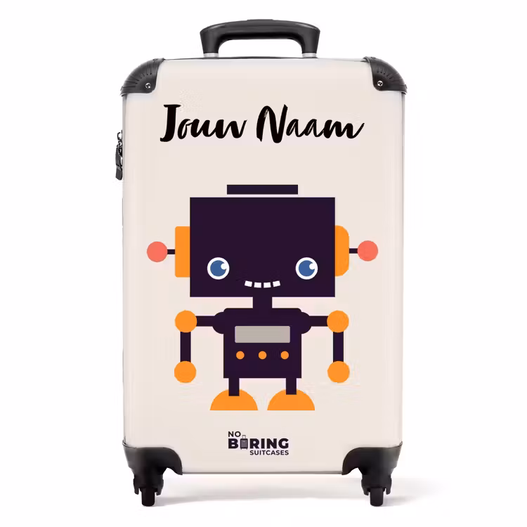 Koffer met naam - Paarse pixel — 1