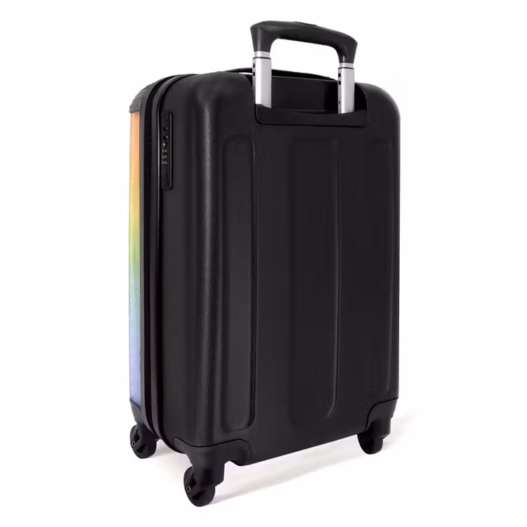 Koffer met naam - Pastel regenboog — 4