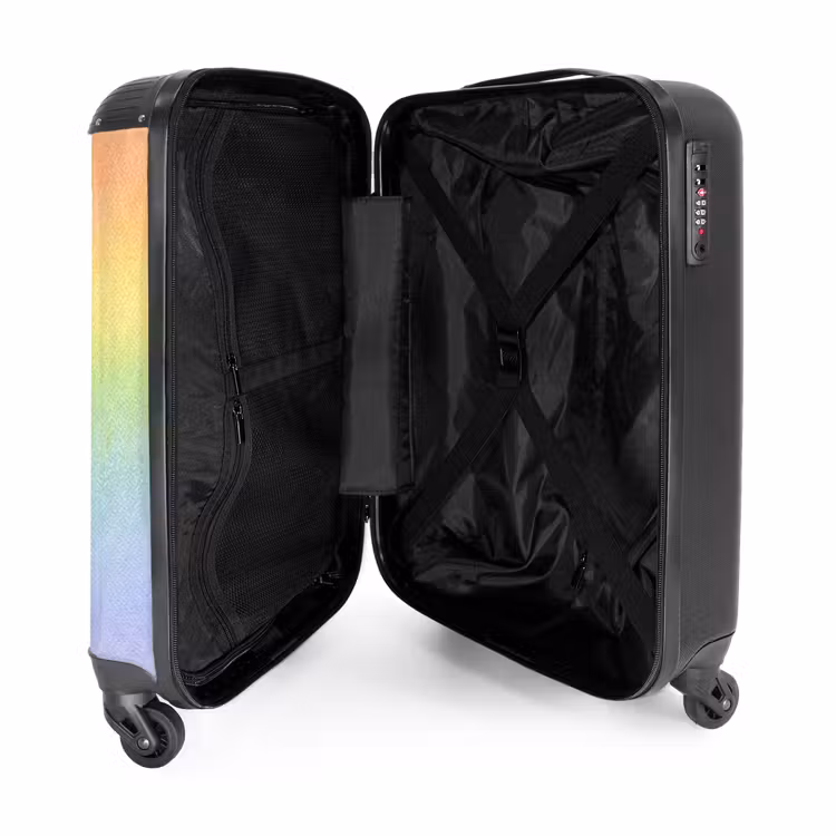 Koffer met naam - Pastel regenboog — 5