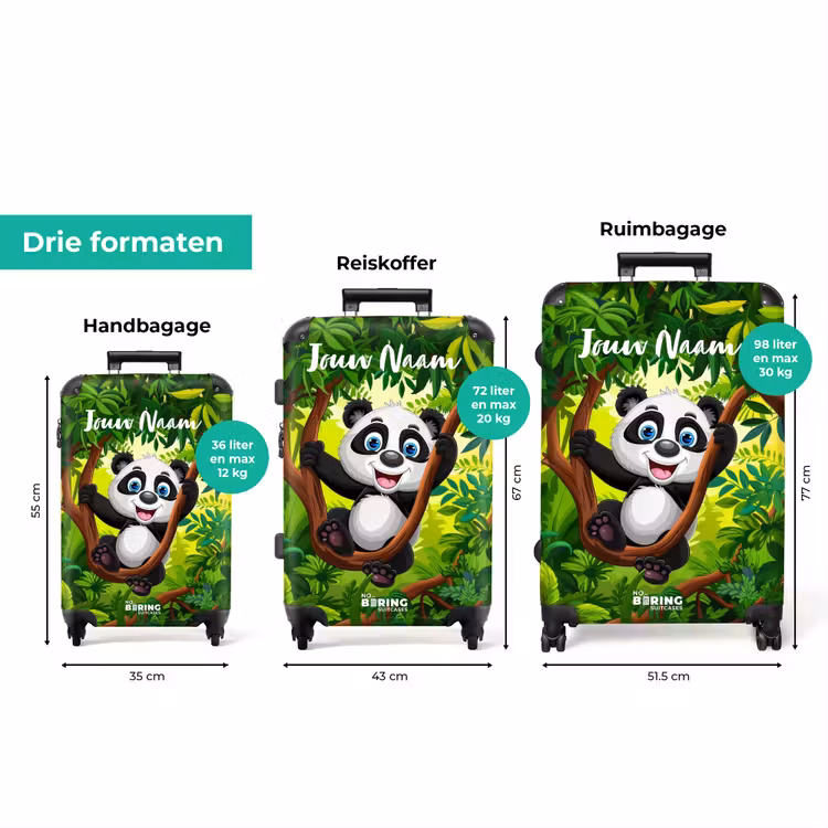Koffer met naam - Pedro panda — 3