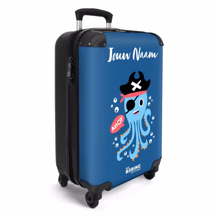 Koffer met naam - Piratenoctopus — 2