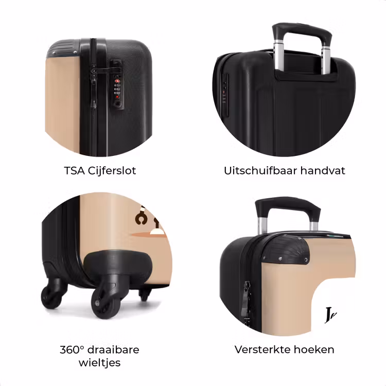 Koffer met naam - Talking robot beige — 8