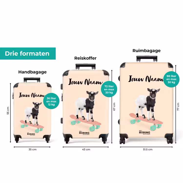 Koffer met naam - Boardende bok — 3