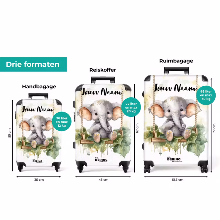 Koffer met naam - Onno olifant — 3
