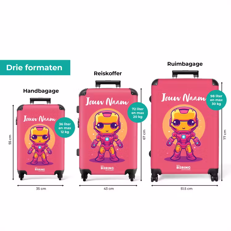Koffer met naam - Roze ranger — 3