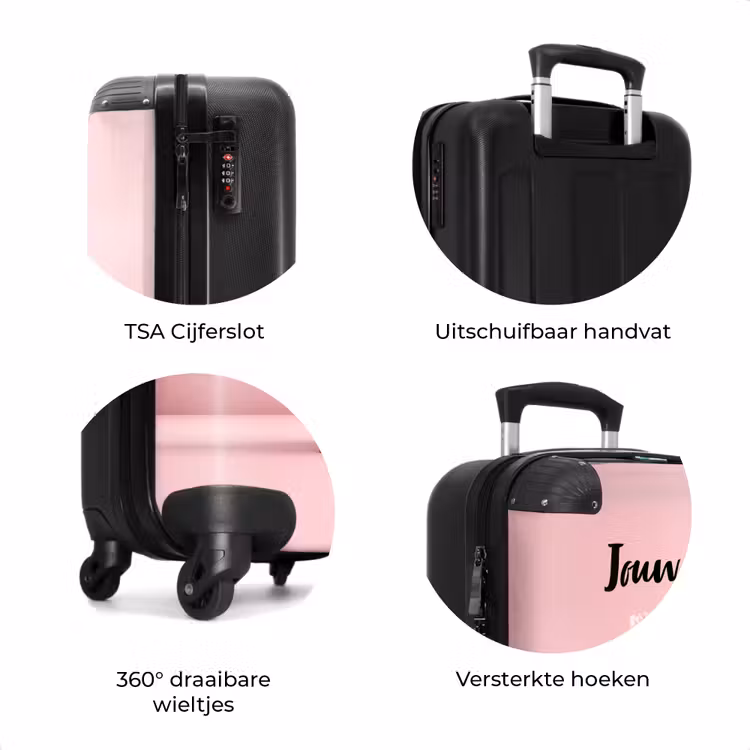 Koffer met naam - Roze Ritselaar — 8
