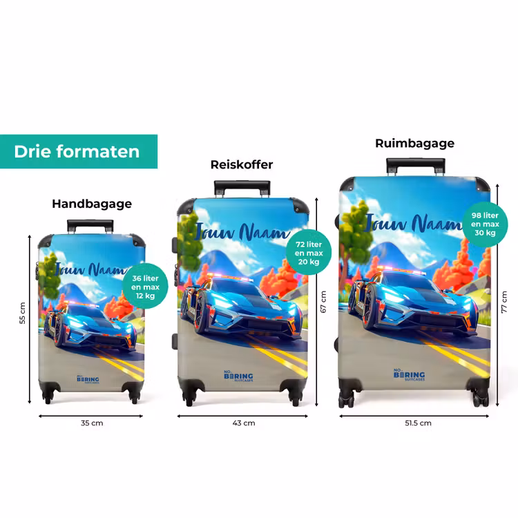 Koffer met naam - Sirene speedcar — 3