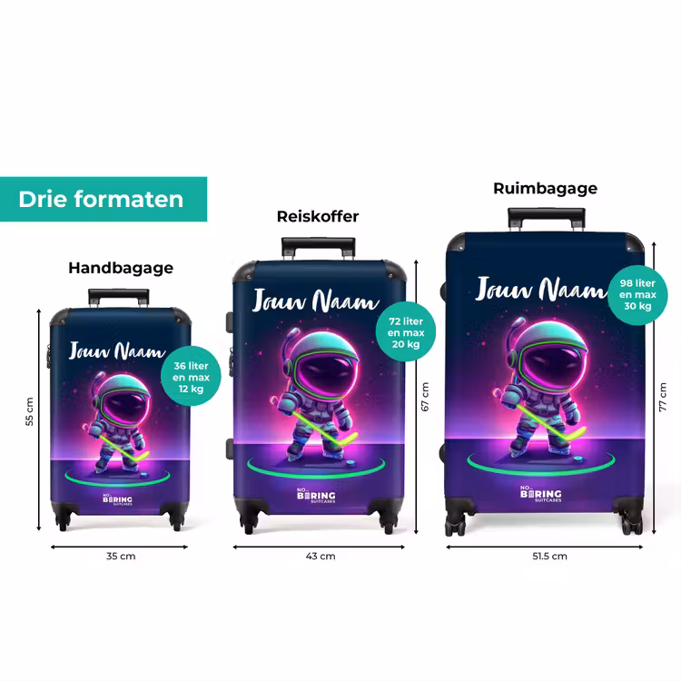 Koffer met naam - Space hockey — 3
