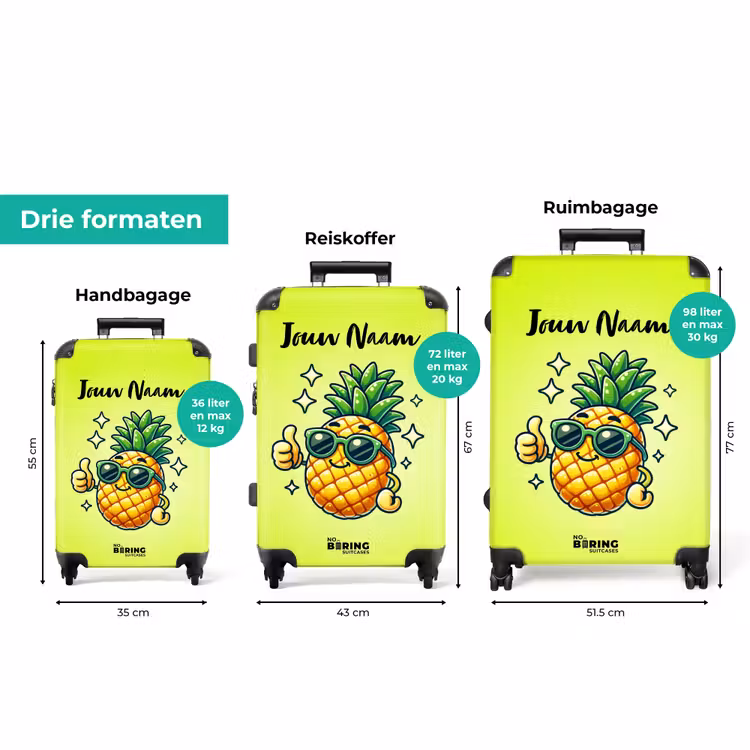 Koffer met naam - Ahmed ananas — 3
