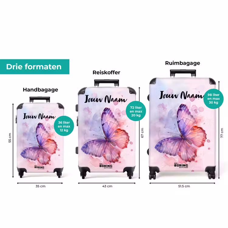 Koffer met naam - Aquarel aurora — 3