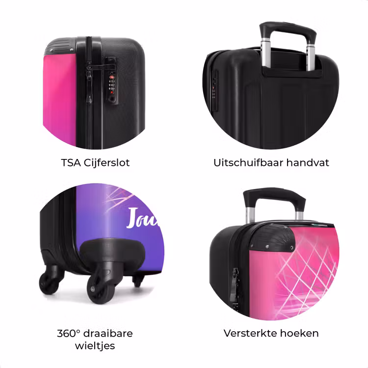 Koffer met naam - Goal-getter roze — 8