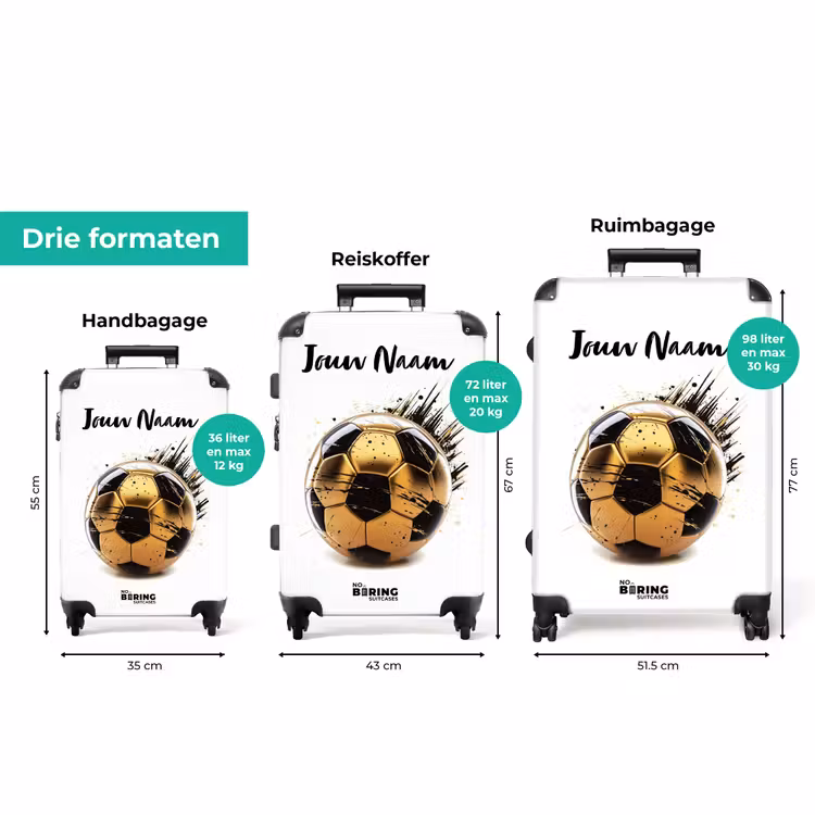 Koffer met naam - Gouden goalzoeker — 3