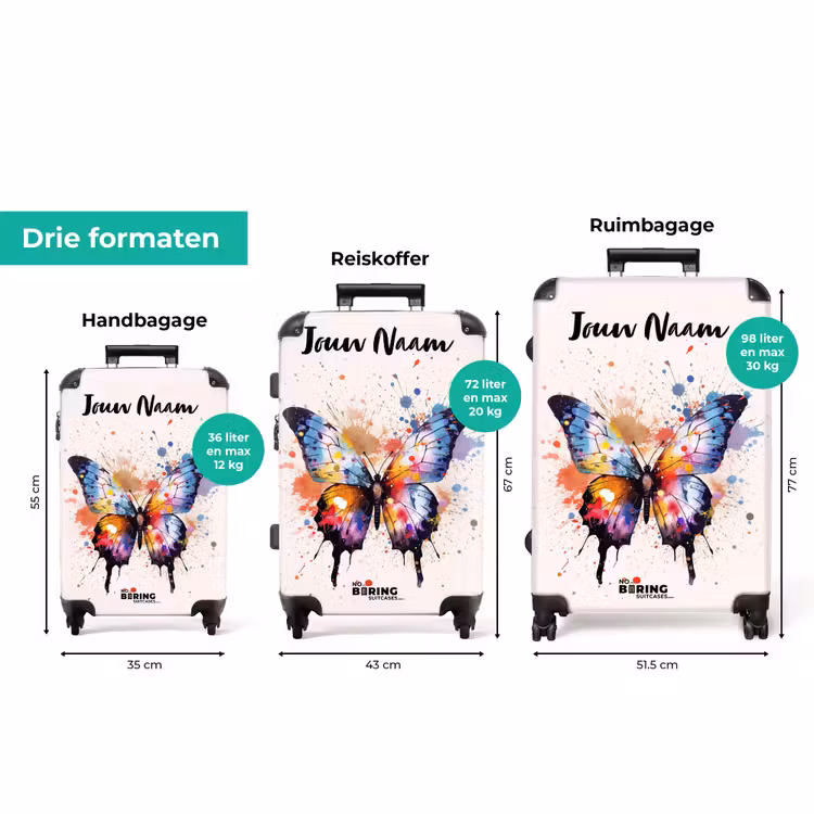 Koffer met naam - Vlinderexplosie — 3