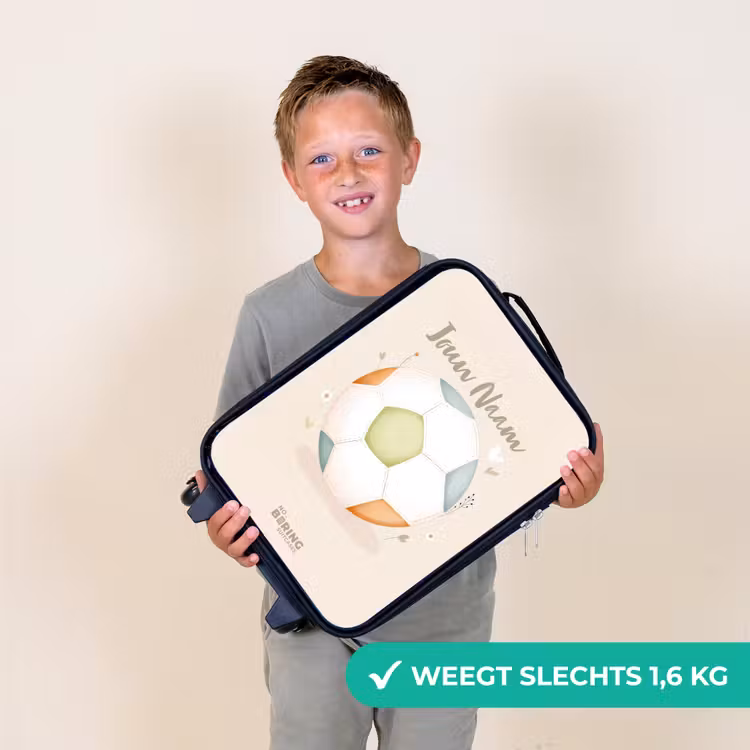 Kinderkoffer - Voetbal in beige pastel kleuren — 2