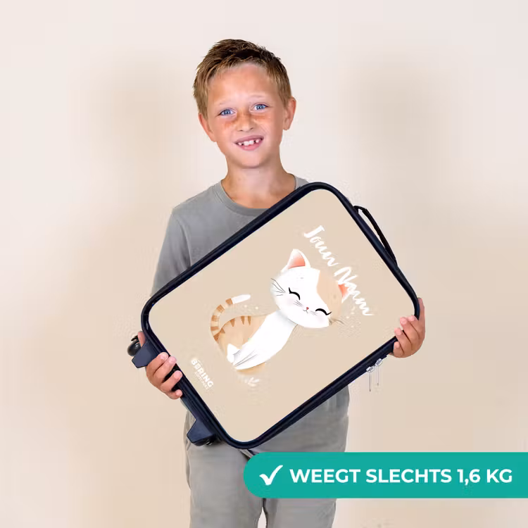 Kinderkoffer - Kitten in de kleuren beige en wit — 2