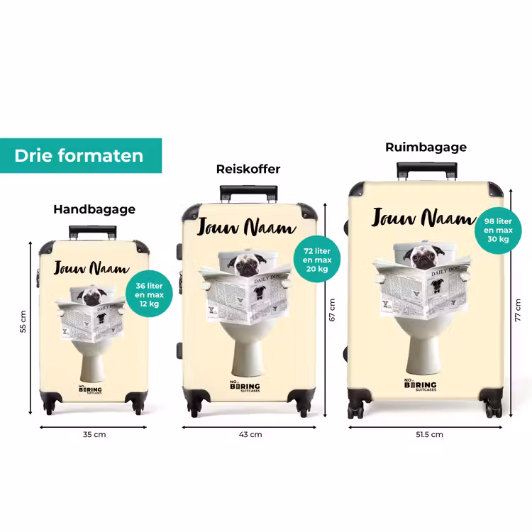 Koffer met naam - Hondje Leest de Krant — 3