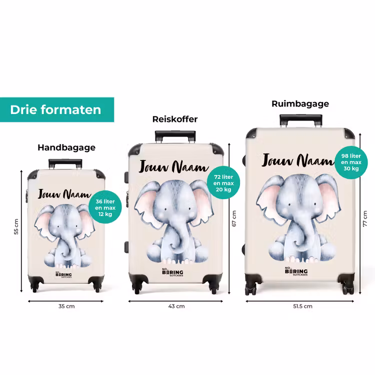 Koffer met naam - Oane Olifant — 3
