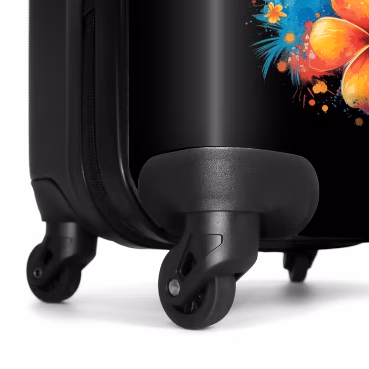 Koffer met naam - Dolfijn te Midden van Graffiti Bloemen — 7