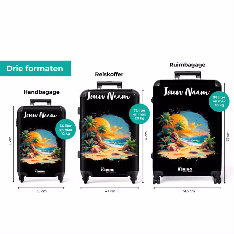 Koffer met naam - Exotische Muurschildering — 3