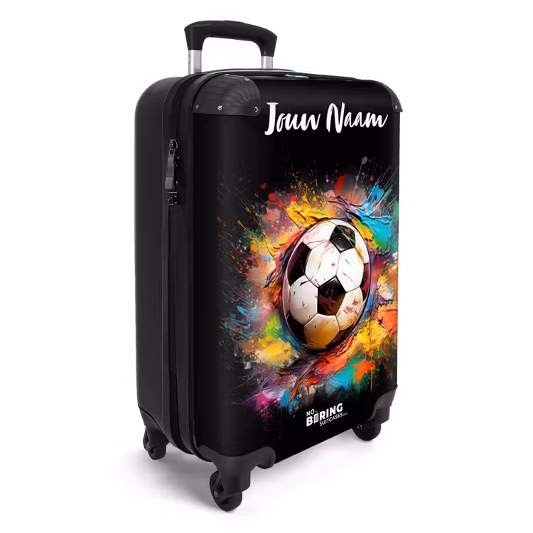 Koffer met naam - Verfklodder Voetbal — 2