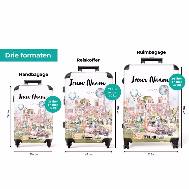 Koffer met naam - Dierlijke fantasiestad — 3