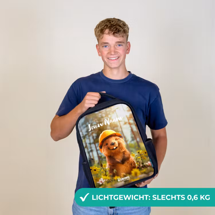Kinderrugzak met naam - Zwart - Benno Bloembouwer — 3