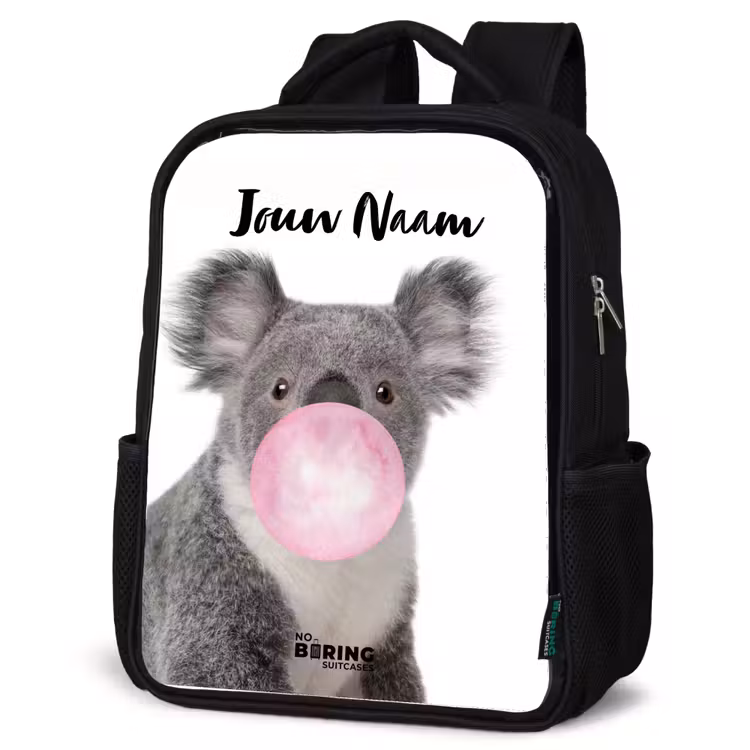 Kinderrugzak met naam - Zwart - Kauwgom koala — 7