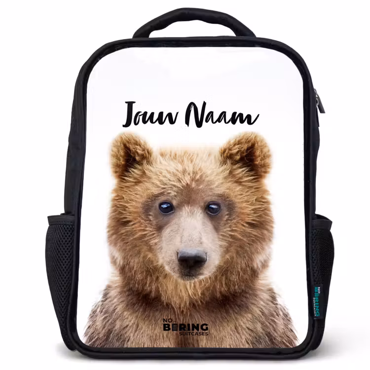 Kinderrugzak met naam - Zwart - Bennie Beer — 1