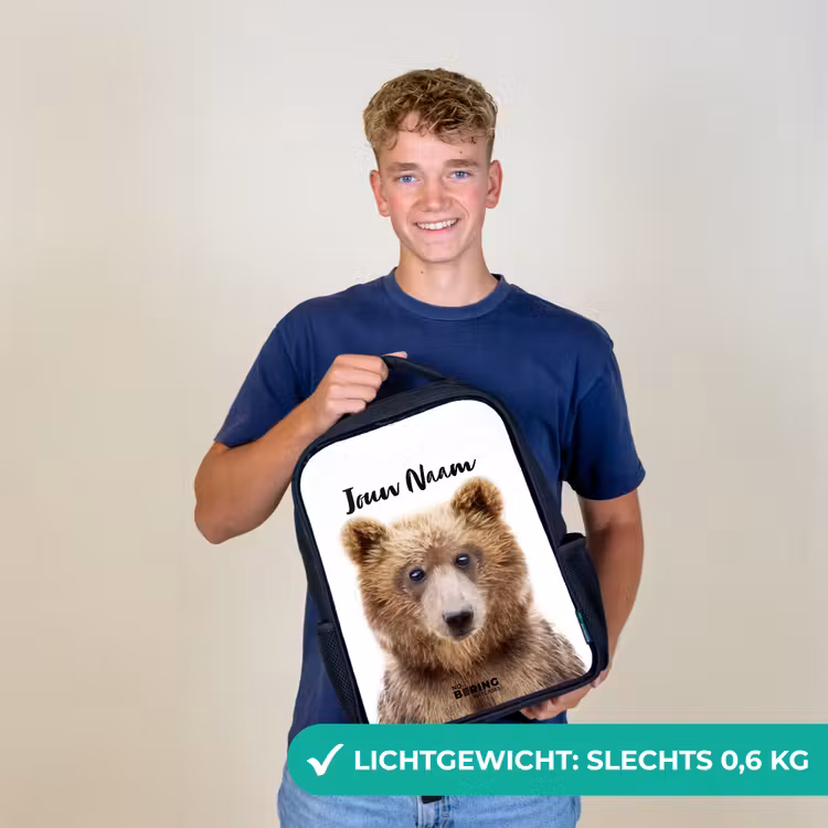 Kinderrugzak met naam - Zwart - Bennie Beer — 3