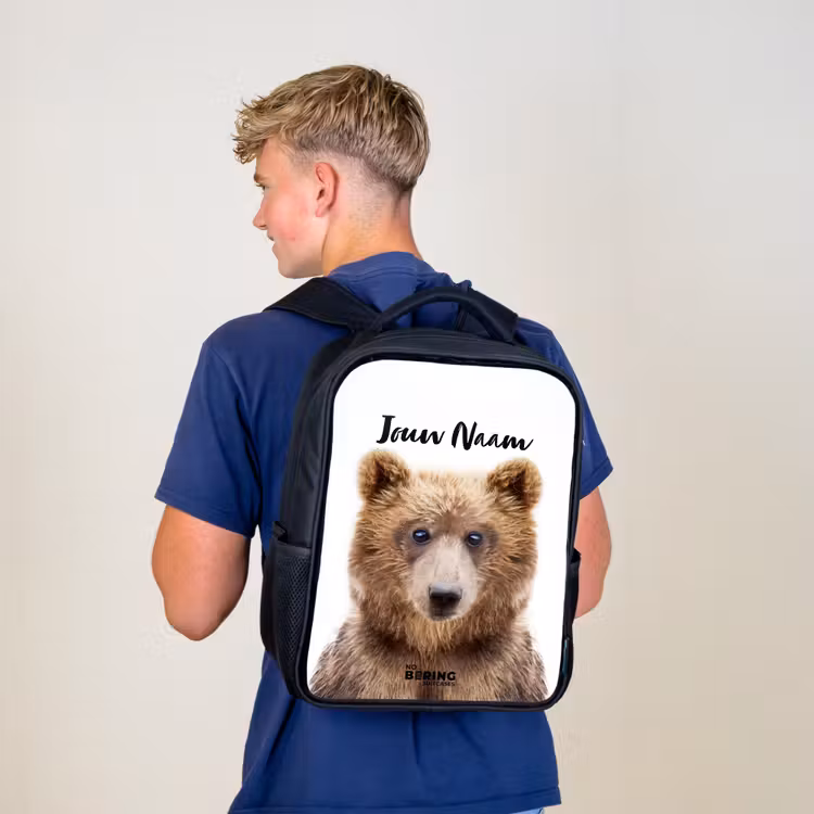Kinderrugzak met naam - Zwart - Bennie Beer — 6