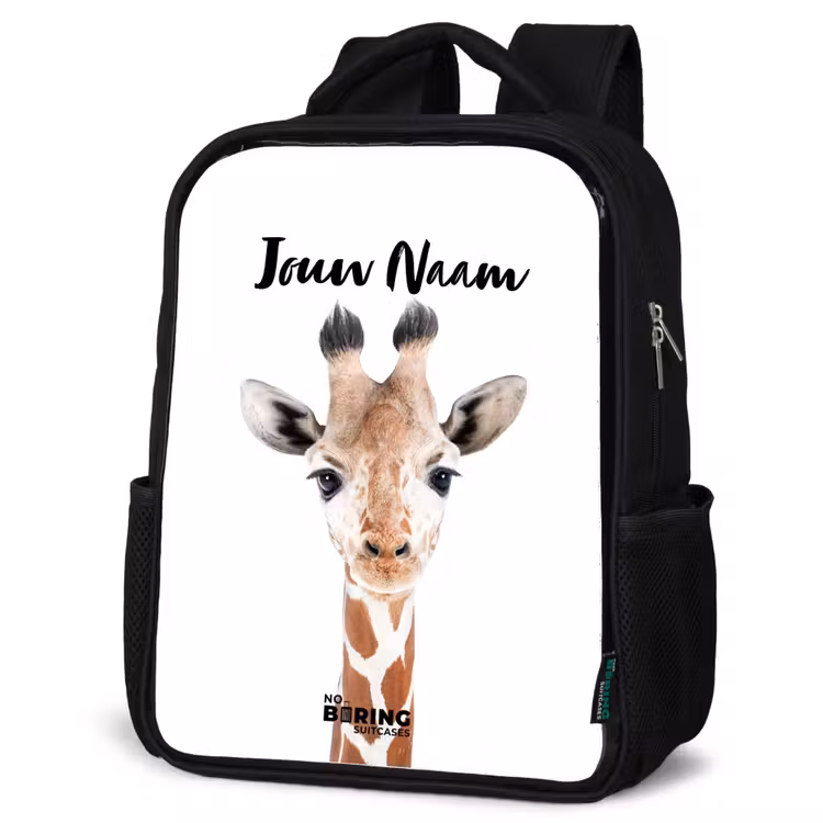 Kinderrugzak met naam - Zwart - Gerrie Giraffe — 7