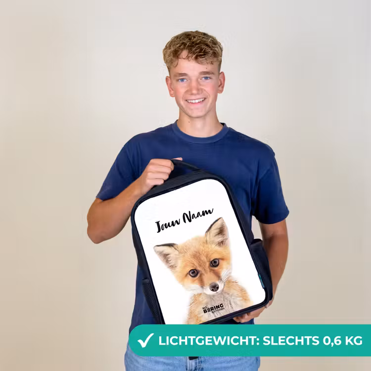 Kinderrugzak met naam - Zwart - Vicky Vosje — 3