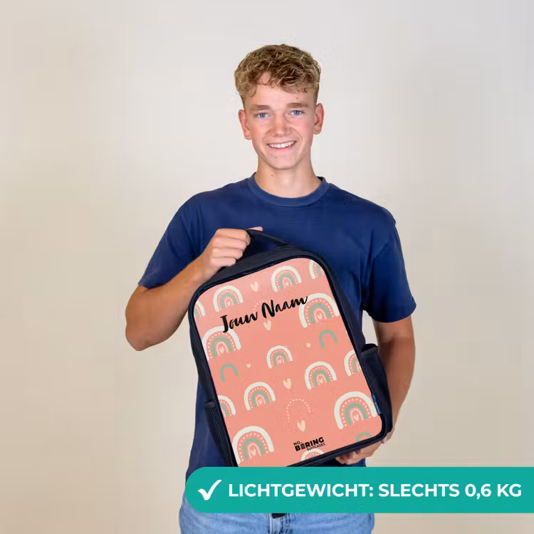 Kinderrugzak - Zwart - Koraal kleurenbogen — 3