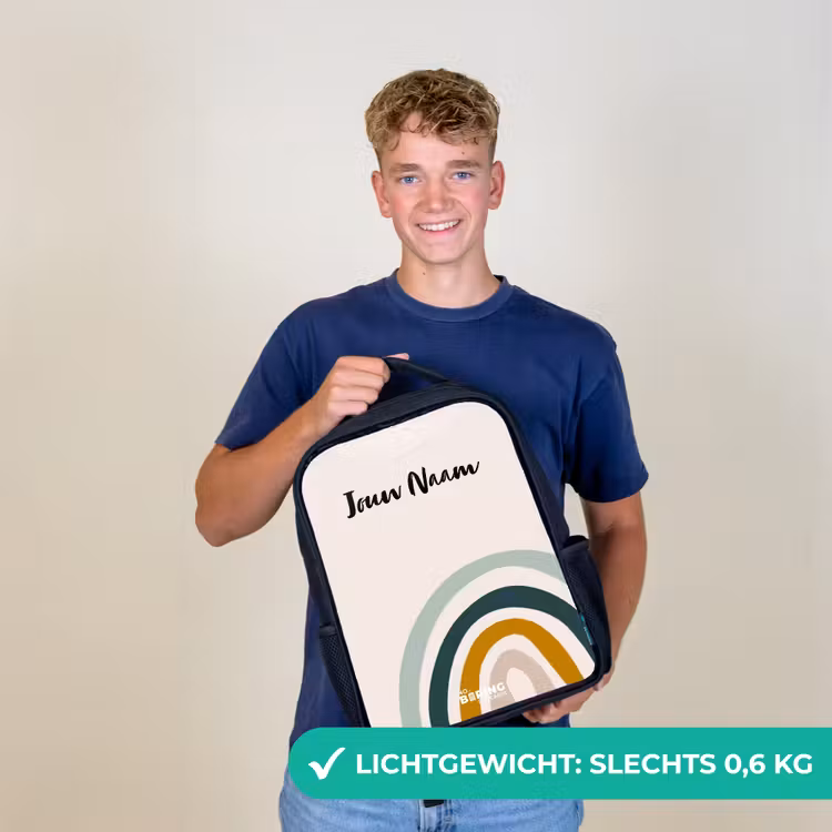 Kinderrugzak - Zwart - Ruwe regenboog aqua — 3