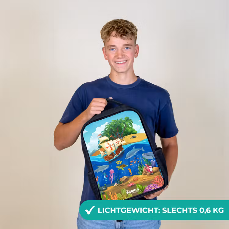 Kinderrugzak - Zwart - Zeilschip op de oceaan — 3