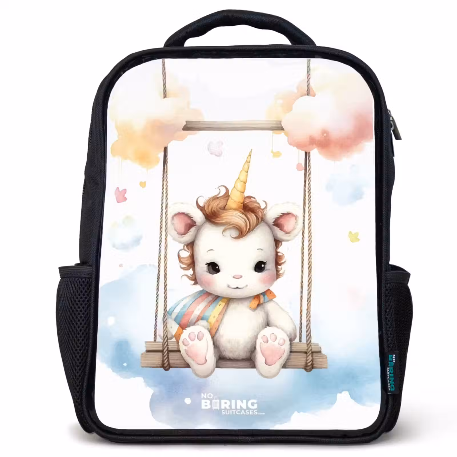 Kinderrugzak - Zwart - Schommelende baby eenhoorn — 1