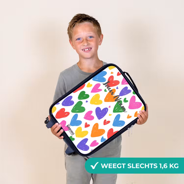 Kinderkoffer - Gekleurde hartjes — 2