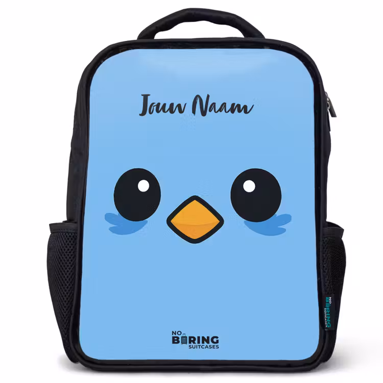 Kinderrugzak - Zwart - Kawai - Vogel - Blauw — 1