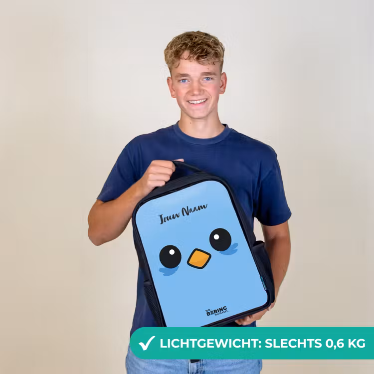 Kinderrugzak - Zwart - Kawai - Vogel - Blauw — 3
