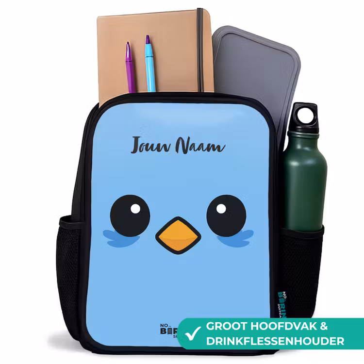 Kinderrugzak - Zwart - Kawai - Vogel - Blauw — 4