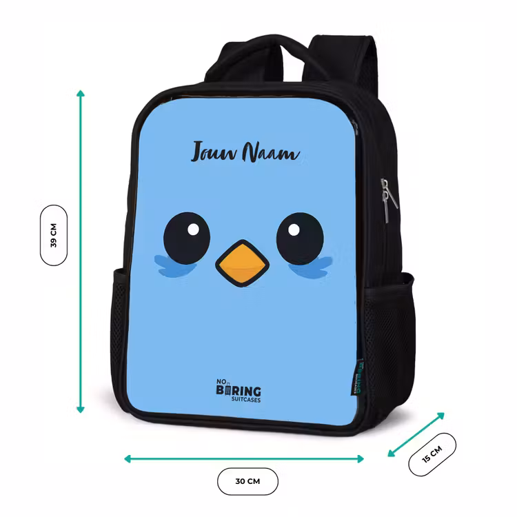 Kinderrugzak - Zwart - Kawai - Vogel - Blauw — 5