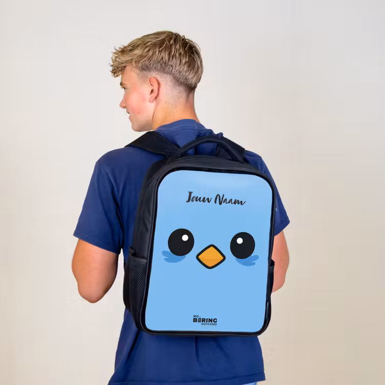 Kinderrugzak - Zwart - Kawai - Vogel - Blauw — 6