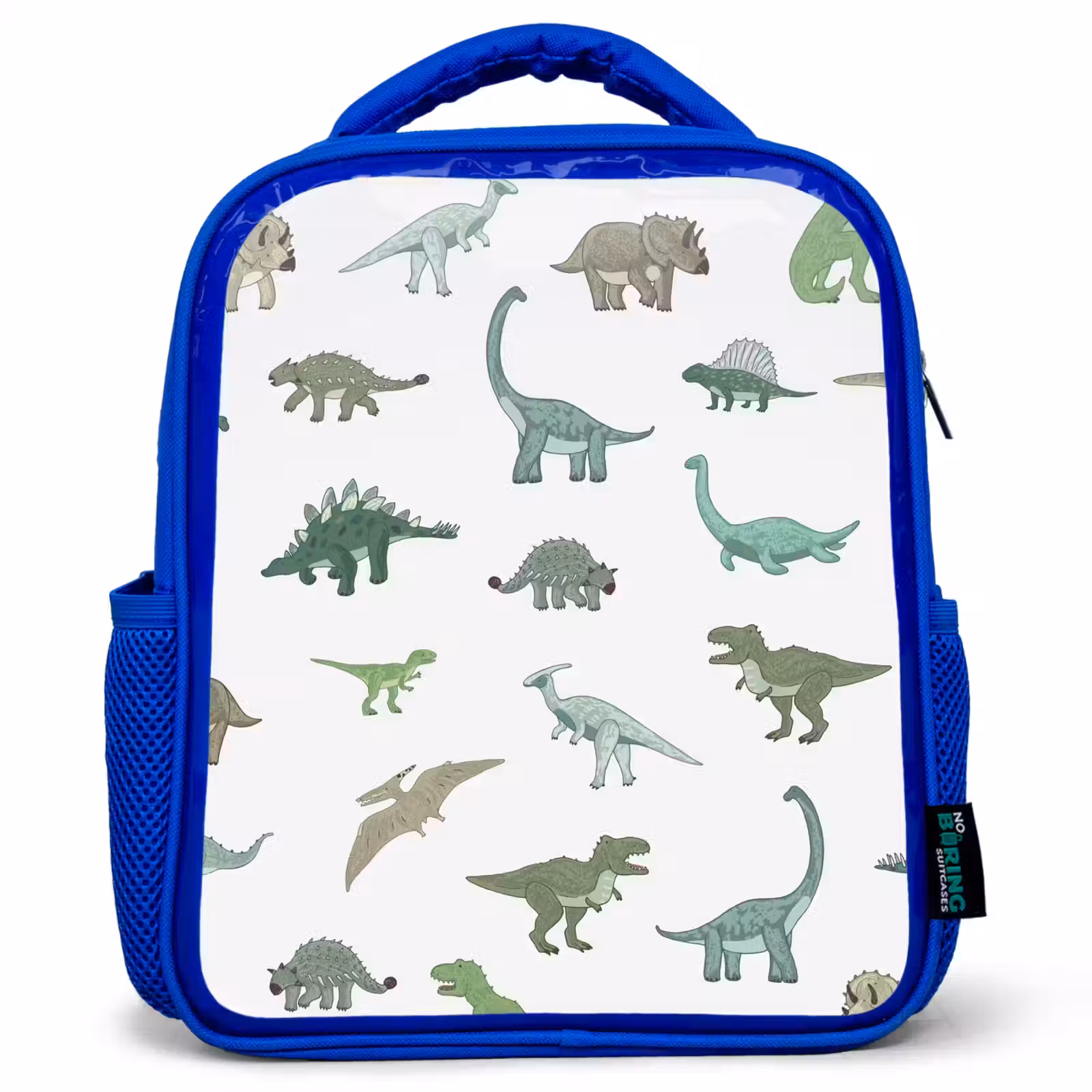 Kinderrugzak - Blauw - Dino - Patroon - Groen — 1