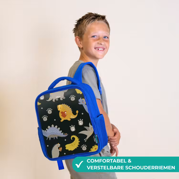 Kinderrugzak - Blauw - Dino - Kinderen - Patronen - Jongens - Meisjes - Dinosaurus — 4