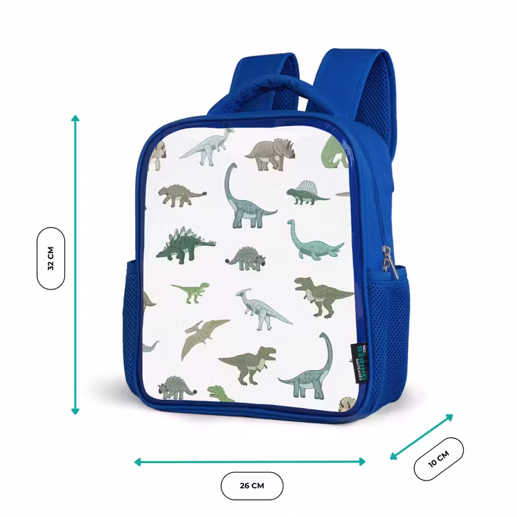 Kinderrugzak - Blauw - Dino - Patroon - Groen — 6