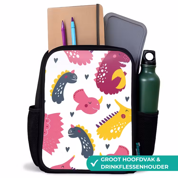 Kinderrugzak - Zwart - Dino - Patronen - Kind - Roze - Meisjes — 4