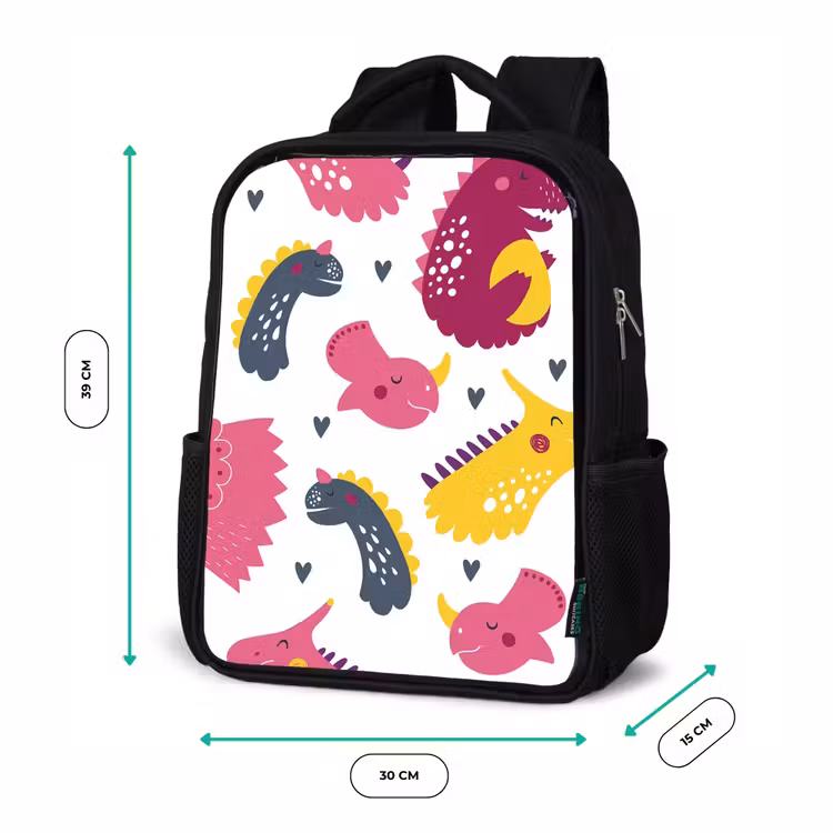 Kinderrugzak - Zwart - Dino - Patronen - Kind - Roze - Meisjes — 5