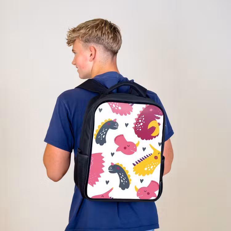 Kinderrugzak - Zwart - Dino - Patronen - Kind - Roze - Meisjes — 6